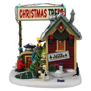 Магазин Рождественских елок 17*13 см, подсветка, на батарейках  Lemax фото 2