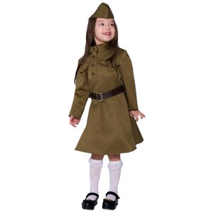 Детская военная форма Солдаточка в платье