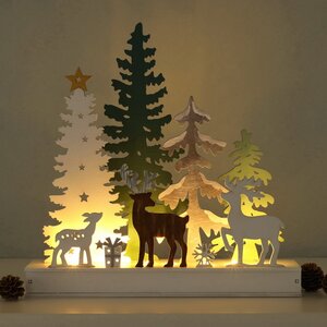 Новогодний светильник Гессенский лес 30*30 см, 8 LED ламп, на батарейках Star Trading (Svetlitsa) фото 5