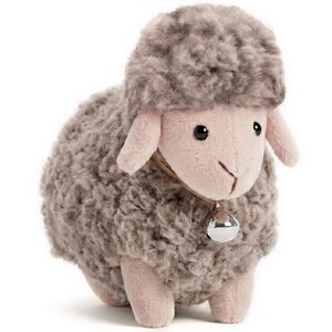 Мягкая игрушка Овечка Долли с бубенчиком 13 см мокко