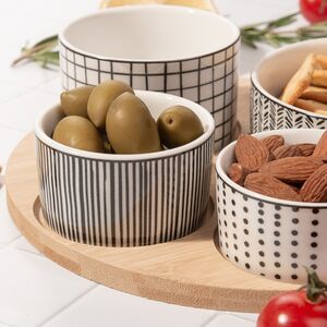 Набор для закусок Black and White 22 см, 5 предметов Koopman фото 2