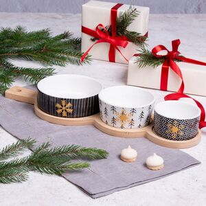 Менажница новогодняя Snowy Night 35*12 см, 4 предмета Koopman фото 3