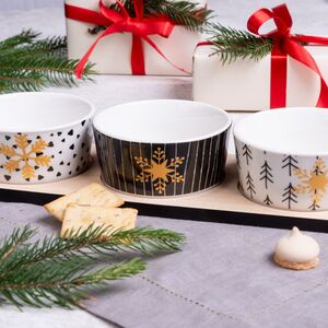 Менажница новогодняя Snowy Xmas 29*10 см, 4 предмета Koopman фото 2