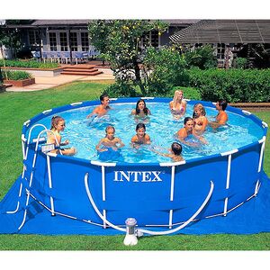 Каркасный бассейн Intex Metal Frame 457*107 см, картриджный фильтр, аксессуары INTEX фото 2