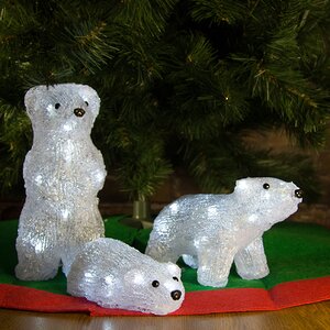 Набор светящихся фигур Медведи леса Уортертон 3 шт, 26 см, 40 LED ламп, на батарейках, IP44 Kaemingk фото 3