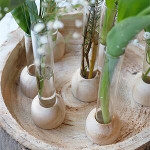 Стеклянная колба для цветов Therios на подставке 15 см Ideas4Seasons фото 3