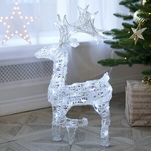 Светодиодный олень Клифтон 58 см, 40 холодных белых LED ламп, IP44
