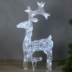 Светодиодный олень Клифтон 58 см, 40 холодных белых LED ламп, IP44 Winter Deco фото 1