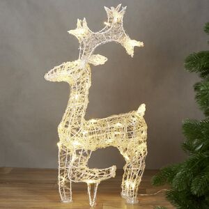 Светодиодный олень Клифтон 58 см, 40 теплых белых LED ламп, IP44 Winter Deco фото 1