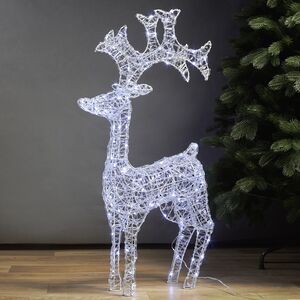 Светодиодный олень Парис 93 см, 120 холодных белых LED ламп, IP44 Winter Deco фото 1