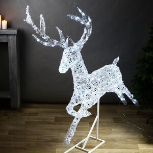 Светодиодный олень Зефир 155 см, 300 холодных белых LED ламп, IP44 Winter Deco фото 4