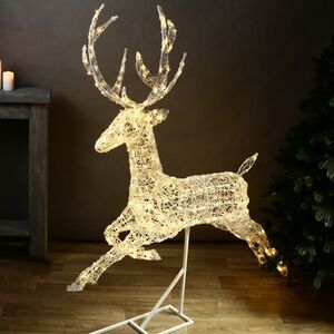 Светодиодный олень Зефир 155 см, 300 теплых белых LED ламп, IP44 Winter Deco фото 1