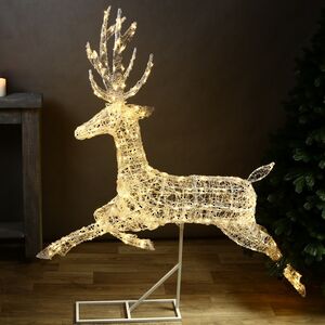 Светодиодный олень Зефир 155 см, 300 теплых белых LED ламп, IP44 Winter Deco фото 2