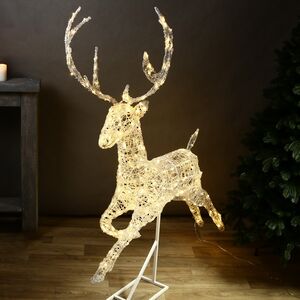 Светодиодный олень Зефир 155 см, 300 теплых белых LED ламп, IP44 Winter Deco фото 4