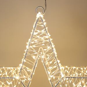 Cветодиодная звезда Эльвия 40 см, 800 теплых белых микро LED ламп, IP44 Winter Deco фото 4