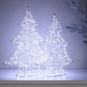 Светодиодная фигура Елка Аноретта 40 см, 500 холодных белых микро LED ламп, IP44 Winter Deco фото 3