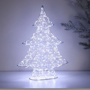 Светодиодная фигура Елка Аноретта 40 см, 500 холодных белых микро LED ламп, IP44 Winter Deco фото 1