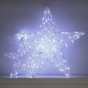 Cветодиодная звезда Селестия 90 см, 100 холодных белых LED ламп, IP44 Winter Deco фото 3