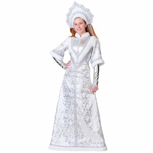 Карнавальный костюм для взрослых Снегурочка Метелица, 46 размер Батик фото 1