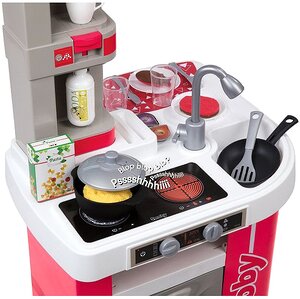 Детская кухня Tefal Studio 100*47*49 см 27 предметов, розовая с серым, свет, звук Smoby (Смуби) фото 2