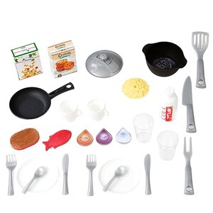 Детская кухня Tefal Studio 100*47*49 см 27 предметов, розовая с серым, свет, звук Smoby (Смуби) фото 9
