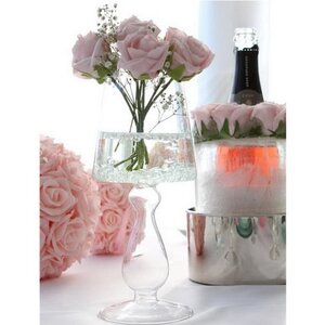 Искусственные розы для декора Лаллита 18 см, 7 шт, нежно-розовые Ideas4Seasons (Идеас Фор Сезонс) фото 2