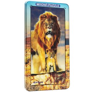 Магнитный пазл Лев, 32 элемента, 3D эффект Magna Puzzle (Магна Пазл) фото 1