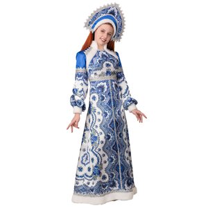 Карнавальный костюм для взрослых Снегурочка Василиса, 46 размер Батик фото 1