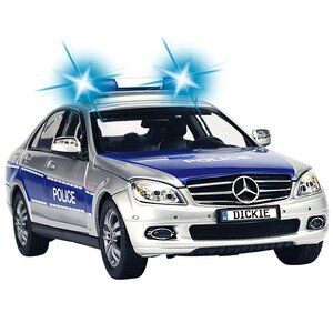 Машина Mercedes S.O.S синий 25 см 1:18 свет звук фрикционный DICKIE TOYS фото 1