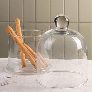 Конфетница с крышкой Лейтон 18 см, стекло