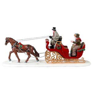 Композиция Мистер и Миссис Хансен катаются на санях 25*11 см Lemax фото 3
