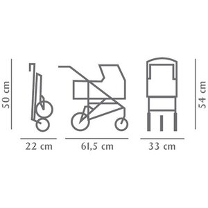 Прогулочная коляска для куклы Бордовая полоска 62*54 см Gotz фото 2