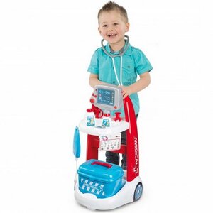 Детский набор доктора Smoby Медицинская тележка 56 см со звуком, 16 предметов Smoby фото 2