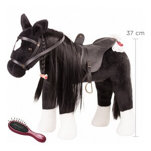 Мягкая игрушка Вороная лошадь 52*37 см с расческой и пледом для пикника Gotz фото 2