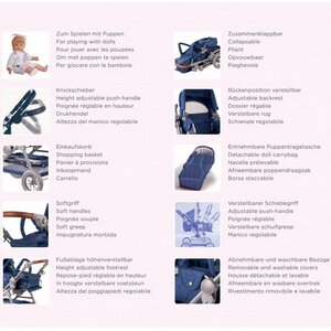 Коляска-трансформер для куклы Деним 86*82 см с регулируемой ручкой Gotz фото 5