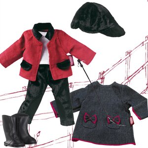 Одежда для кукол Gotz 27 см - Жокейский костюм и платье с аксессуарами Gotz фото 1