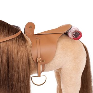 Лошадь бежевая для куклы Gotz 45-50 см, с расчёской и аксессуарами Gotz фото 2