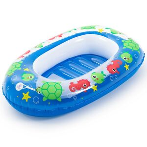 Детская надувная лодка Kiddie Raft - Морские приключения 102*69 см, синяя Bestway фото 3