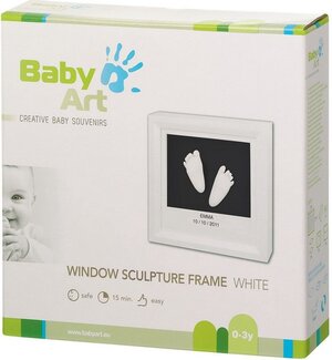 Рамочка Baby Art с объемными слепками Sculpture Frame, белая, 21*21 см Baby Art фото 5