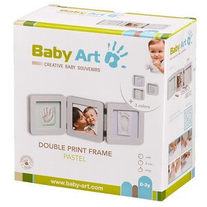 Рамочка тройная Baby Art Double Print Frame Модерн, серая, 4 цветных подложки, 53*17 см Baby Art фото 6