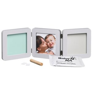 Рамочка тройная Baby Art Double Print Frame Модерн, светло-серая, 3 цветных подложки, 53*17 см Baby Art фото 2