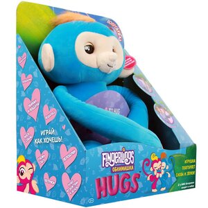 Интерактивная игрушка Обезьянка-обнимашка 41 см голубая Fingerlings фото 7