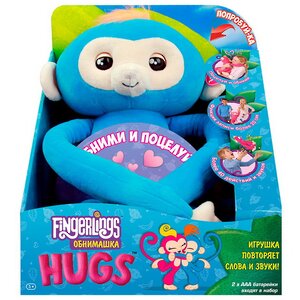 Интерактивная игрушка Обезьянка-обнимашка 41 см голубая Fingerlings фото 2