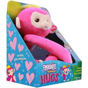 Интерактивная игрушка Обезьянка-обнимашка 41 см розовая Fingerlings фото 6
