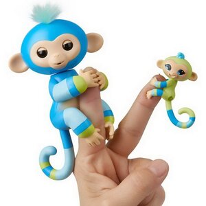 Интерактивная обезьянка Билли с малышом Fingerlings Wowwee 12 см Fingerlings фото 1