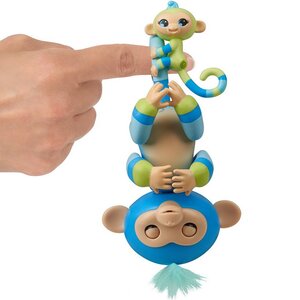 Интерактивная обезьянка Билли с малышом Fingerlings Wowwee 12 см Fingerlings фото 5