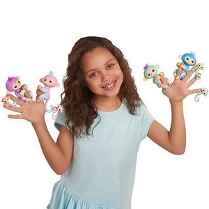 Интерактивная обезьянка Эшли с малышом Fingerlings Wowwee 12 см Fingerlings фото 5