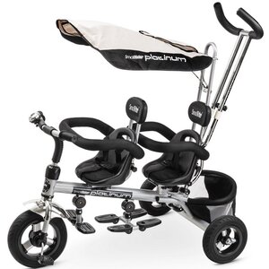 Трехколесный велосипед-коляска для двойни Small Rider Platinum ALT с тентом и ручкой Small Rider фото 1