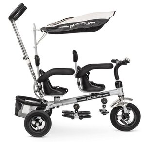 Трехколесный велосипед-коляска для двойни Small Rider Platinum ALT с тентом и ручкой Small Rider фото 10