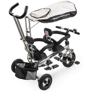 Трехколесный велосипед-коляска для двойни Small Rider Platinum ALT с тентом и ручкой Small Rider фото 7